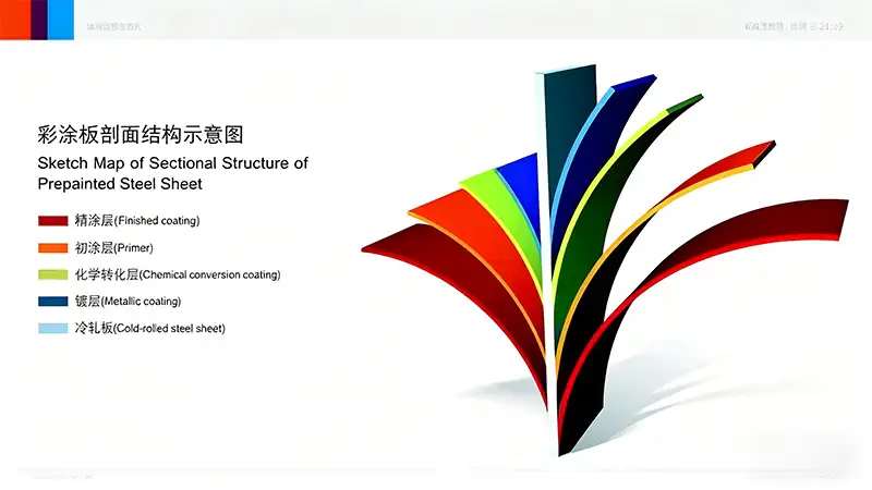 new material for exterior wall decoration, multiple colors, more corrosion resistant, zinc aluminum magnesium color coating steel coil