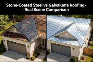 roofing stone coated steel vs galvalume; durability, price and beauty banner