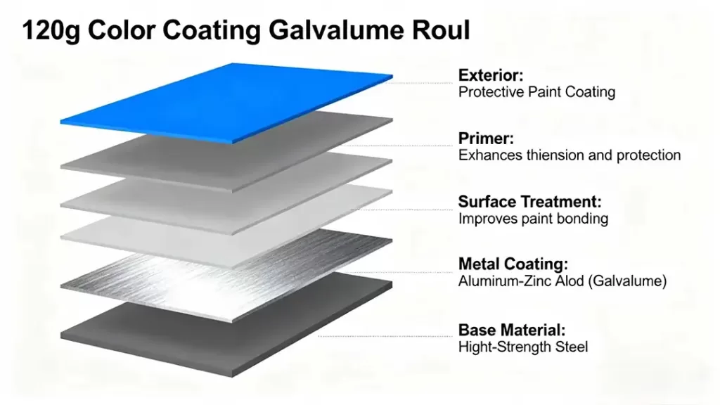 what is a 120 gram color coated galvalume steel coil, and why do you choose it
