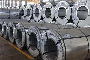 CRNGO non-oriented electrical steel coils used in EV motor manufacturing and automotive silicon steel production banner