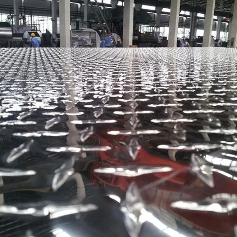 mirror finished metal tread plate in a factory workshop